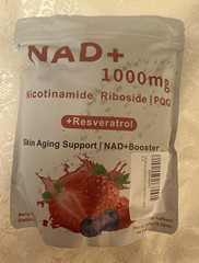 NAD+ Booster 1000mg Nicotinamide Riboside PQQ Resveratrol Berry 30 Pack