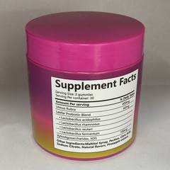 Boqiao Women’s Probiotic + Slippery Elm Pineapple Gummies 60 for Digestive