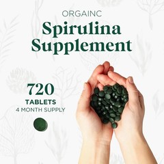 Probase Nutrition, Organic Spirulina Tablets, Premium Spirulina Supplement