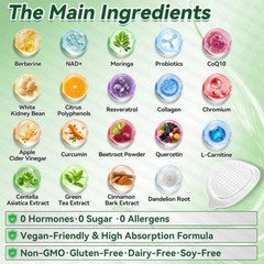 50% OFF Moringa Berberine x NAD+ 10-in-1 Advanced Nano Microneedle Patches New