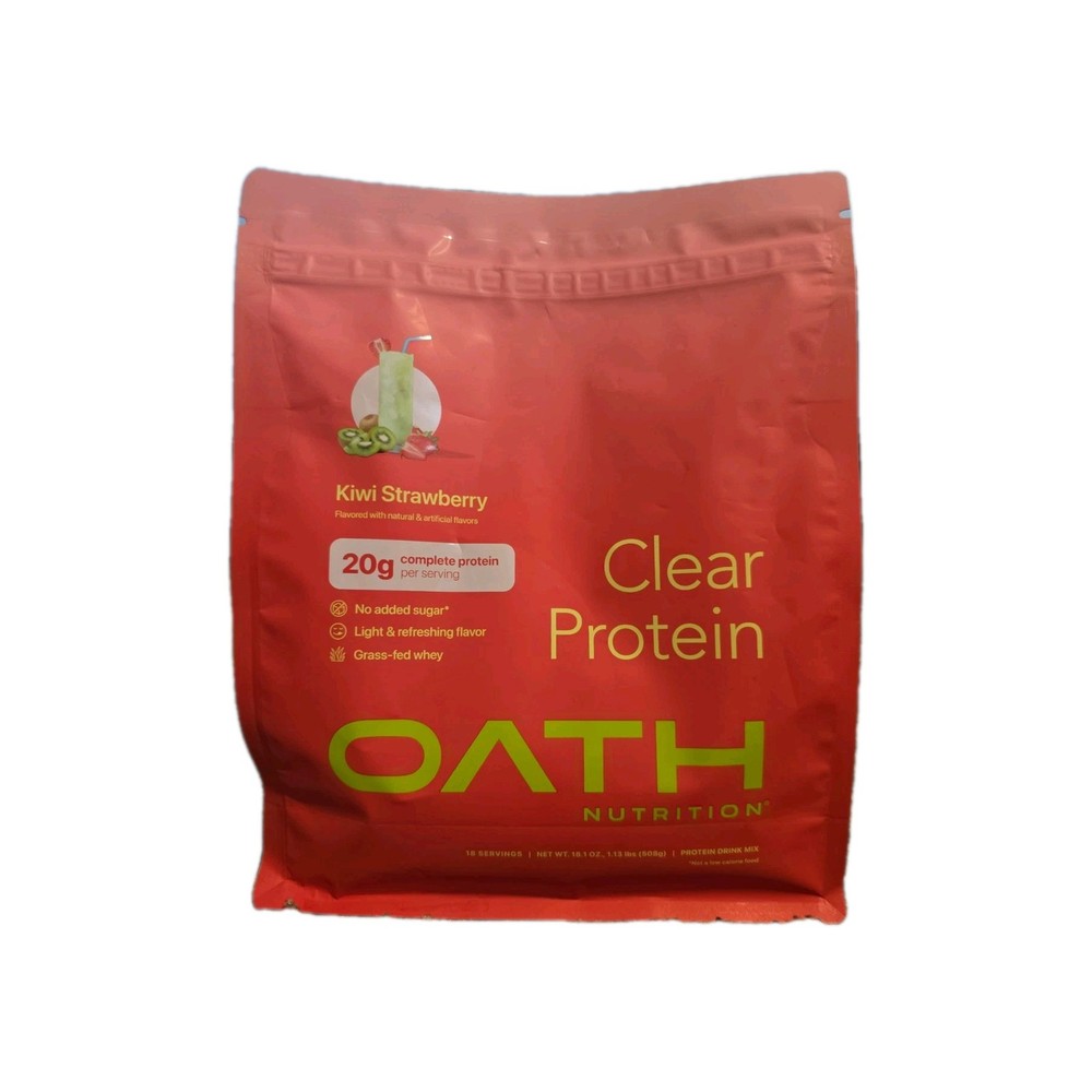 Oath Nutrition Kiwi Strawberry Clear Whey Protein Drink Mix – 20g Protien