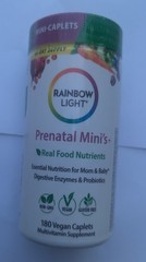Rainbow Light Prenatal Minis Digestive Enzymes & Probiotics Vegan 180 Caplets