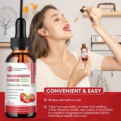 40 Packs Premium Magnesium Liquid Drops,Improve Sleep,Promote Nerve Health ~