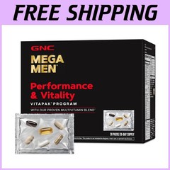 GNC Mega Men Performance and Vitality Vitapak Program 30 Count EXP 07/26