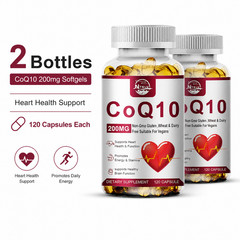 1-2 bottle CoQ10 200mg 120ct Heart Energy Antioxidant Support