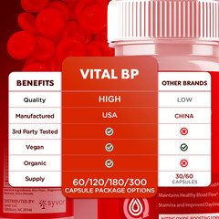 (5 Pack) Vital BP Advanced Blood Support Vitamin Formula VitalBP 300 Capsules