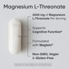 SR Magtein Magnesium L-Threonate for Memory Focus Cognition 2000mg 180 Capsules