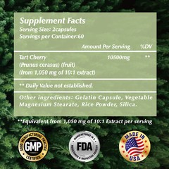 Tart Cherry 10500mg – Promote Healthy Brain Function and Support Heart Health