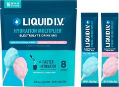 Liquid I.V. Hydration Multiplier Cotton Candy Electrolyte Powder 16 Servings..
