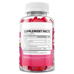 Potassium Gummies 1000mg, Bicarbonate 60 Count (Pack of 1)