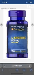 Puritan’s Pride L-Arginine 500 mg – (100 Count) X 3 Exp Sep 2026