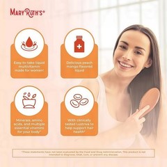 Mary Ruth’s Multivitamin + Hair Growth | 3 Pack | Peach Mango 15.22 oz brand…*