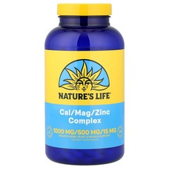 2 X Nature’s Life, Cal/Mag/Zinc Complex, 250 Capsules