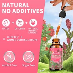 Cortisol Supplements for Women – Liquid Drops with Ashwagandha & L-Theanine, Moo