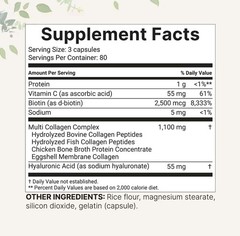 Micro Ingredients Multi Collagen Complex, 240 Capsules+-