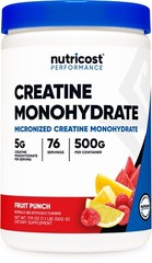Nutricost Creatine Monohydrate Powder (500G) (Fruit Punch)