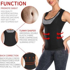 Women Men Sweat Shaper Slimming Polymer Sauna Vest Tank Top Shapewear Weightloss