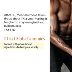 Root Labs 10-1 Alpha Gummies | 4000 mg Pure Shilajit with KSM-66 | 60 Gummies++-