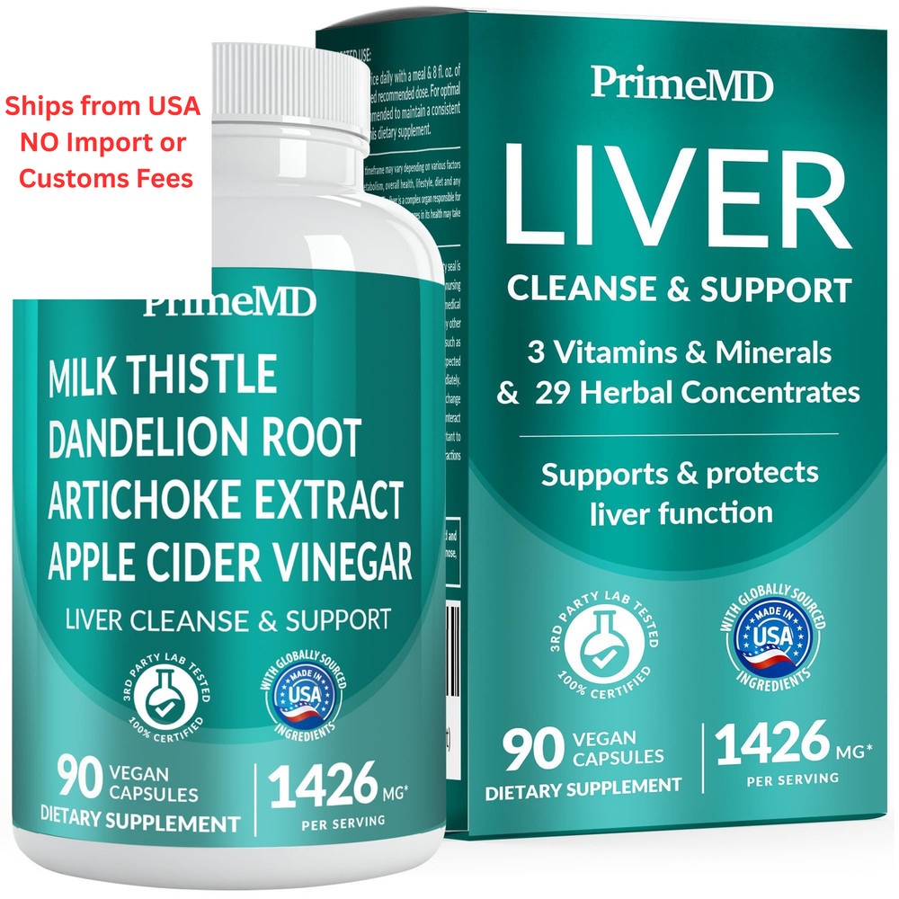 32-in-1 Liver Support with Milk Thistle Supplement – 90 Count (Pack of 1)