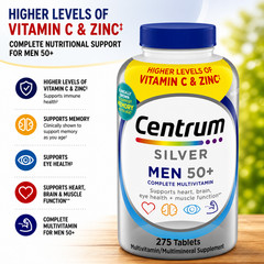 Pack Centrum Silver Men’s 50+ Multivitamin, 275 Tablets