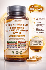 PeakPury All-In-One Metabolism Supplement | 150 Capsules White Kidney Bean
