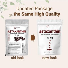 1-3 PACK Astaxanthin 120 Softgels 12mg – Supports Eye Health and Joint Health