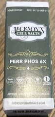 Jackson’s Cell Salt #4 Ferr phos 6X 500 Pellet Bottle 03/28