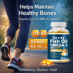 Fish Oil Omega 3 Fatty Supplements Heart, Brain, Immune Support – 60 Softgels