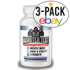 Angry Supplements MONSTER TEST Testosteron Booster Men’s Drive Pills, 120ct 3Pk