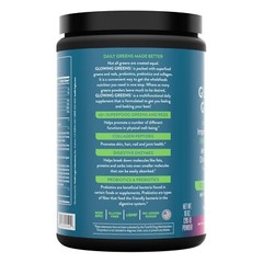 Health Logics Glowing Greens Superfood Greens, Prebiotic, Probiotic & Collagen