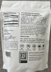 PureGold Bovine Colostrum Powder 100% Pure New Zealand Grass Fed Unflavored 30pa