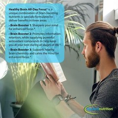 Healthy Brain Focus Cognitive Support Supplement 50 Count Pack of 2