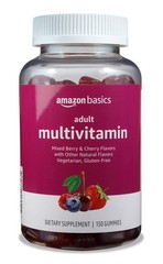 Amazon Basics Adult Multivitamin Gummies, Mixed Berry & 150 Count (Pack of 1)