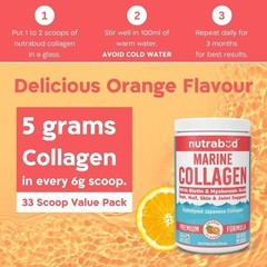 Nutrabud Japanese Marine Collagen Powder Women Men Skin Radiance Healthy Hair