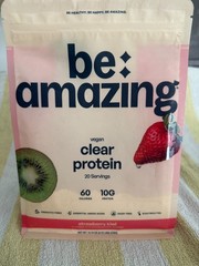 be amazing Clear Protein Vegan Dairy Free Strawberry Kiwi Powder 20 Serv 14.74oz