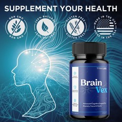 (5 Pack) BrainVex Nootropic All Natural Brain Supplement Brain Vex 300 Capsules