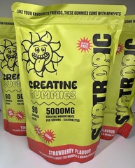 Suptropic Creatine Gummies Strawberry 90ct 5000mg Creatine Per Serv. Sugar Free