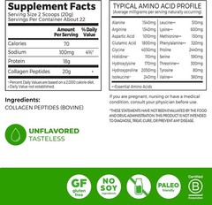 Orgain Collagen Peptides Powder 20g Grass Fed Unflavored 1LB
