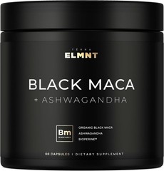 ELMNT Black Maca Root 40000mg Ashwagandha Male Booster 40x Strength Capsules