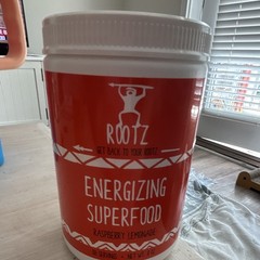 Rootz Energizing Superfood Powder Drink Mix Raspberry Lemonade 30 Servings 8 oz