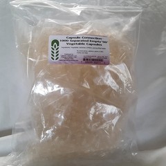 1000 Separated Empty Vegetable Capsules, 00 Size, Vegan Vegetarian resealabl…