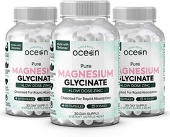 Organics Ocean Pure Magnesium Glycinate Zinc Strength Chelated 30 Capsules US