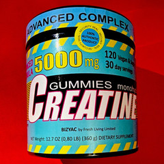 BIZYAC Creatine Monohydrate Gummies 5000mg Blueberry 120ct Vegan Sugar-Free