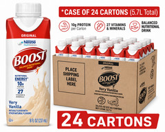 BOOST Original Ready to Drink Nutritional Drinks, Very Vanilla 24pk 8 Fl Oz