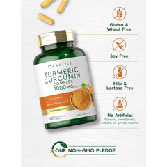 Turmeric Curcumin with Black Pepper 1000mg | 180 Capsules | Free & Fast Delivery