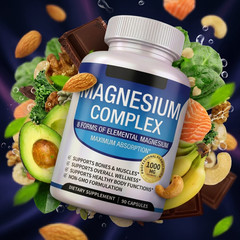 Magnesium Complex 1000mg Calcium Supplements Sleep Support Muscles Stress Relief