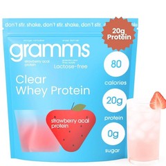 NEW GRAMMS Clear Protein Powder 20G Protein for Women & Men–