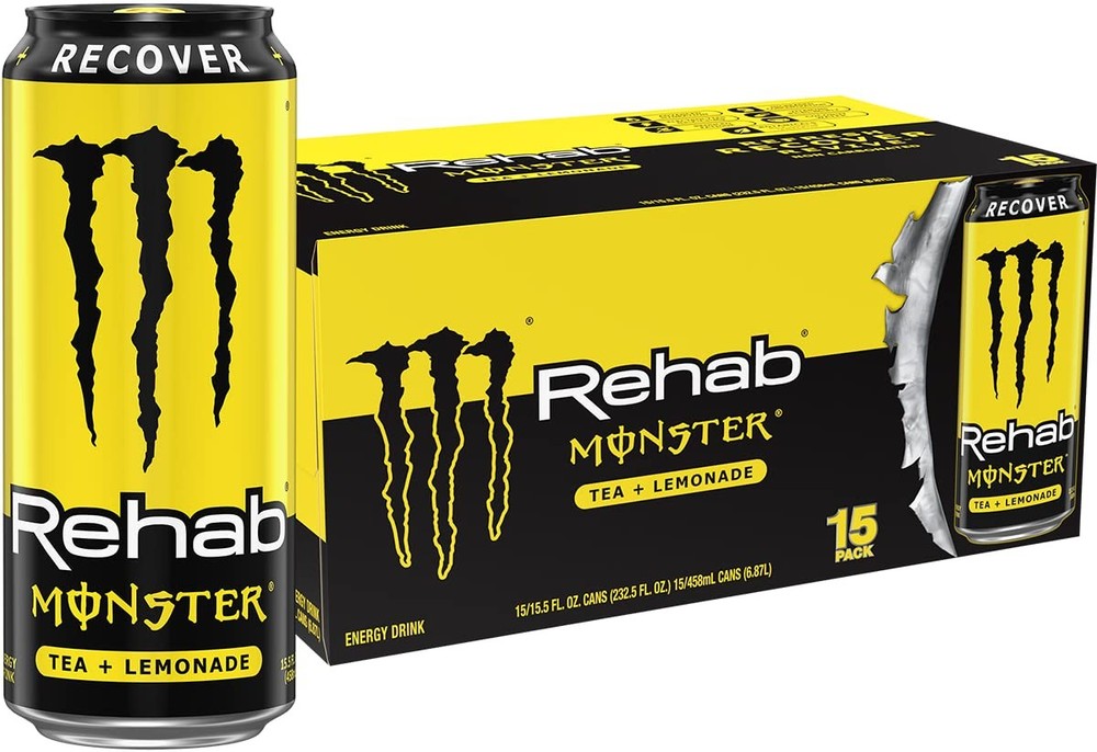 Monster Rehab Tea + Lemonade + Energy, Energy Drink 15.5 Ounce