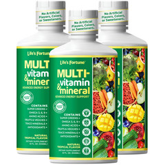 Life’s Fortune Whole Food Liquid Multivitamin, 32 Fl Oz (3 Pack)