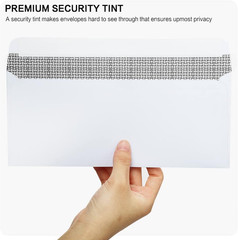 500 Pack #10 Single Left Window SELF Seal Security Envelopes, Designed for Quick
